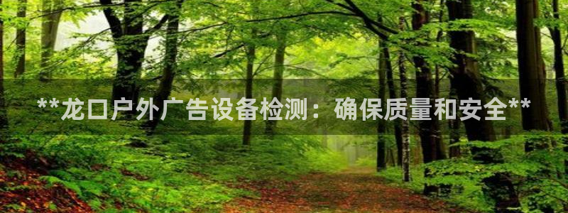 杏宇平台登录步骤：**龙口户外广告设备检测：确保质量和安全**