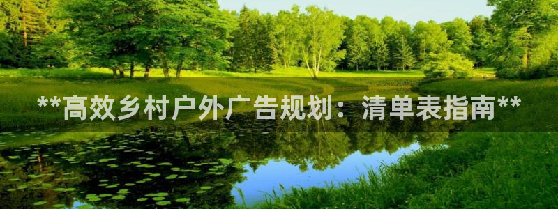 杏宇平台注册地址：**高效乡村户外广告规划：清单表指南**