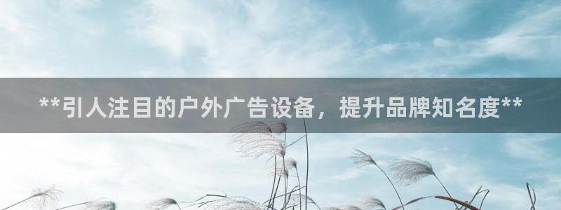 杏宇平台代理怎么样可靠吗：**引人注目的户外广告设备，提升品牌知名度**