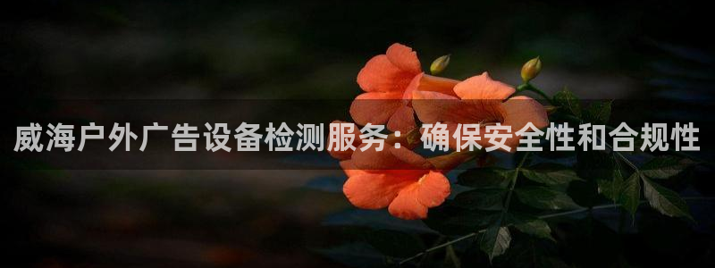 杏宇平台招商电话号码：威海户外广告设备检测服务：确保安全性和合规性