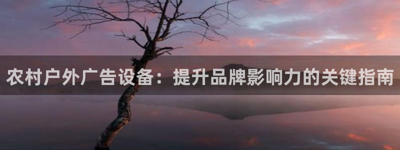 杏宇平台总代理电话：农村户外广告设备：提升品牌影响力的关键指南