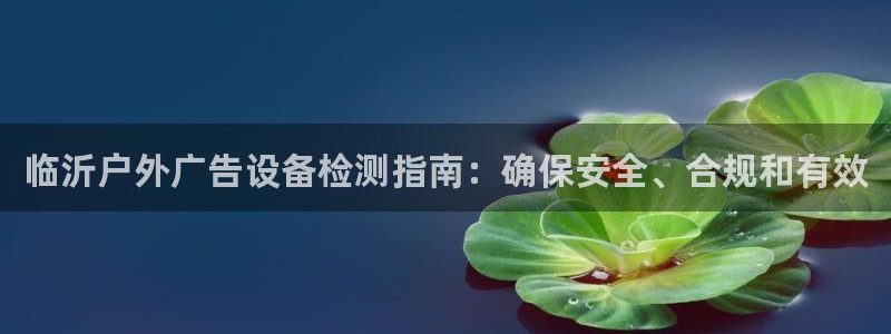 杏宇平台官网注册：临沂户外广告设备检测指南：确保安全、合规和有效