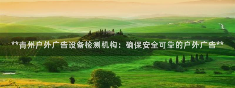 杏宇平台招商电话号码：**青州户外广告设备检测机构：确保安全可靠的户外广告**