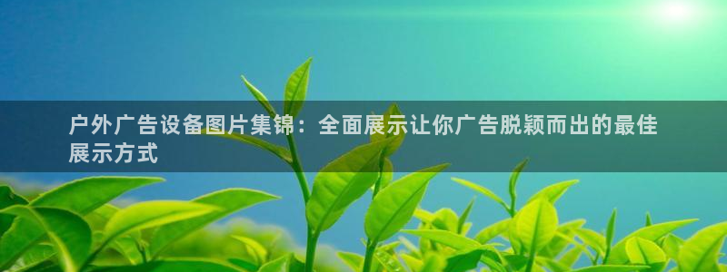 杏宇平台登录步骤是什么：户外广告设备图片集锦：全面展示让你广告脱颖而出的最佳
展示方式
