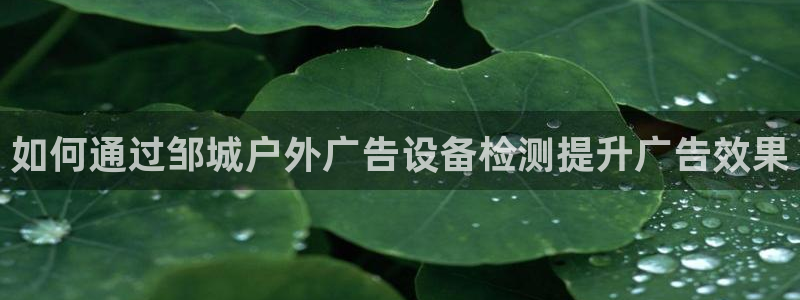 杏宇平台代理怎么样赚钱：如何通过邹城户外广告设备检测提升广告效果